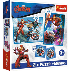 Trefl Puzzle 2-in-1 Marvel Avengers with 2x Memos | 93333