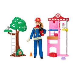 Barbie Firefighter Playset with Doll, Station & Accessories | MTBBHRG55