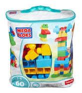 MEGA BLOKS Classic Building Bag - 60pcs Blue | DCH55