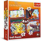 Trefl 4‑in‑1 “The Lion King, Brave Lion King” Puzzle | 34653