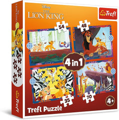 Trefl 4‑in‑1 “The Lion King, Brave Lion King” Puzzle | 34653
