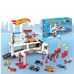 Super Car Transport Truck Playset with Launch Ramp, Cars & Accessories - MAN TGX Racing Experience | AFH-005