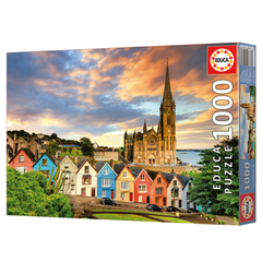 Educa 19927 - Cobh Cathedral & Colorful Houses 1000-Piece Jigsaw Puzzle | 19927