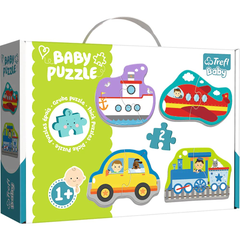 Trefl Baby Puzzle - 8-Piece Vehicle Shapes for Toddlers | 36075