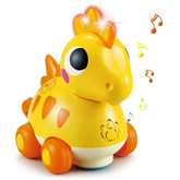 Mola Dinosaur Rolling Toy - Toddler Push & Roll Figure - Yellow | 6110