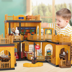 Wooden Animal Family School Playset - 273 PCS | FDE87392