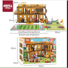 Wooden Animal Family School Playset - 273 PCS | FDE87392