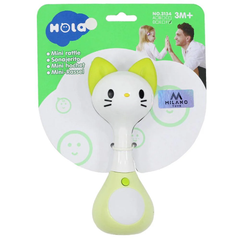 Hola Mini Rattle Toy - Cat Design - Green | 3134