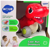 Hola Cool Run Dinosaurs - Friction Powered Push & Go Toy - Red | HE7968/A