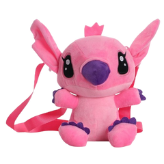 Angel Plush Backpack - 30 cm Pink Alien Soft Toy Bag | CVD-96CC