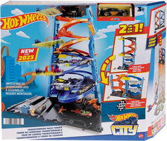 Hot Wheels City Transforming Tower Playset | MTHWHKX43