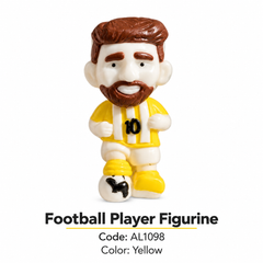 Football Player Number 10 Character Figurine - Yellow Design | AL1098-3
