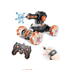 World of Toys Tornado Twist Car Double-Sided RC Stunt Vehicle with Soft Bullet Launcher - Orange | DH666-74B
