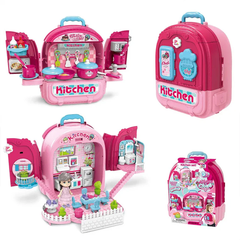 Kids Kitchen Playset Backpack – Foldable Pretend Cooking Set | LT008-991A