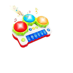 Drum & Piano Musical Learning Toy – Red | NO-6603
