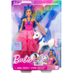 Barbie Fantasy Princess Doll with Unicorn & Accessories | HRR16