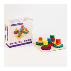 Wooden Stacking and Gear Puzzle | 88-24