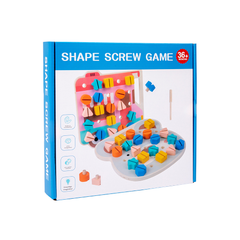 Montessori Shape Screw Game Wooden Board Toy | 420-4