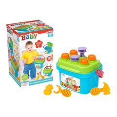 Baby Workbench Shape Sorter Toy with Carry Box - Interactive Learning & Motor Skills Toy (10 Pieces) | 03416