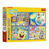 Trefl Puzzles - “4×250” Crazy World of Spongebob | 13342