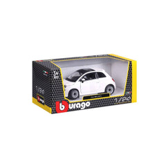 Bburago Fiat 500 2007 1:24 Die-Cast Model Car - White | 18-22106