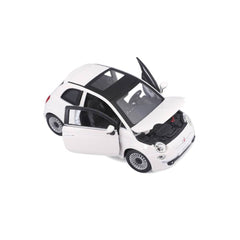 Bburago Fiat 500 2007 1:24 Die-Cast Model Car - White | 18-22106