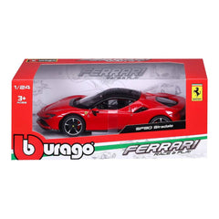 Bburago Ferrari SF90 Stradale 1:24 Die-Cast Model Car - Red | 18-26028