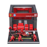 Bburago Ferrari SF-25 #16 Charles Leclerc 2025 Pit Pass 1:43 Die-Cast Diorama Set | 18-36865L