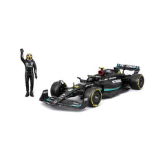 Bburago Mercedes-AMG F1 W14 E Performance #44 Lewis Hamilton 2023 1:24 Die-Cast Model Car with Driver Figurine | 18-28037H