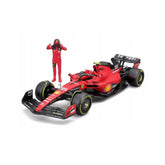 Bburago Ferrari SF-23 #55 Carlos Sainz 2023 1:24 Die-Cast Model Car with Driver Figurine | 18-26809S