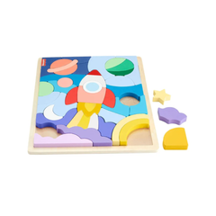 Fisher Price Wooden Space Puzzle Blocks | MTFPHXY42