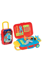 Marvel Spider-Man Rolling Suitcase Tool Play Set with Accessories - Kids Pretend Play Toy | 03484