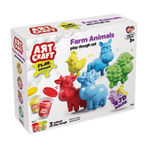 Dede Art Craft Farm Animals Play Dough Set - 3D Animal Molds Creative Toy | 03993