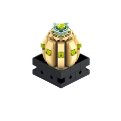 MJI, Creative LEGO-style construction sets, Mini Puzzle Bricks Succulents Potted Plant Building Blocks - 94 Pcs - Green/Beige | MJI-13008