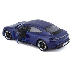 Bburago Porsche Taycan Turbo S 1:24 Die-Cast Model Car - Blue
