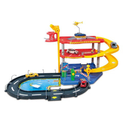 Bburago Street Fire Parking Playset with 2 Cars