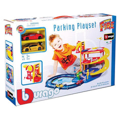 Bburago Street Fire Parking Playset with 2 Cars