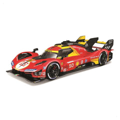 Bburago Signature Ferrari 499P #50 24H Le Mans Champion 2024 1:18 Die-Cast Model Car - Red
