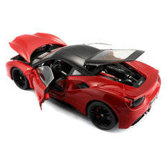 Bburago Signature Ferrari 488 GTB 1:18 Die-Cast Model Car - Red