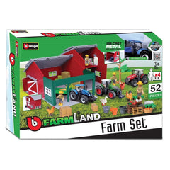 Bburago FarmLand Farm Set with New Holland T7.315 HD Tractor - 52 Pieces