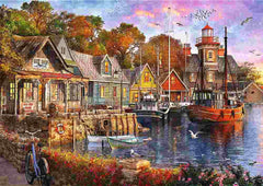 Trefl Premium Plus Quality - Tea Time: Coastal Village 1000-Piece Jigsaw Puzzle | 10796