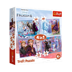 Trefl 4-in-1 Journey into the Unknown Disney Frozen 2 Puzzle - 35-70 Pcs | 34323