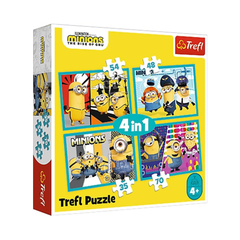 Trefl 4-in-1 Minions Puzzle - 35-70 Pcs | 34339