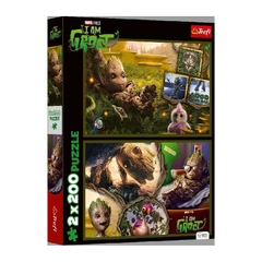 Trefl 2-in-1 Marvel Guardians of The Galaxy: I Am Groot Puzzle - 200 Pcs | 13315