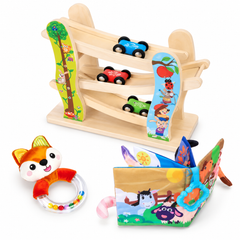 Meying Montessori Play Box Baby Activity Set with Car Ramp & Rattle | 658-309