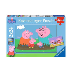 Ravensburger Peppa Pig Happy Family Life 2x24 Pieces Puzzle Set | RV09082-2