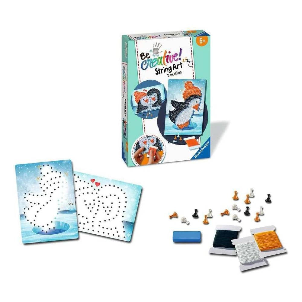 Ravensburger BeCreative String Art Penguins Craft Kit | RV18244-2