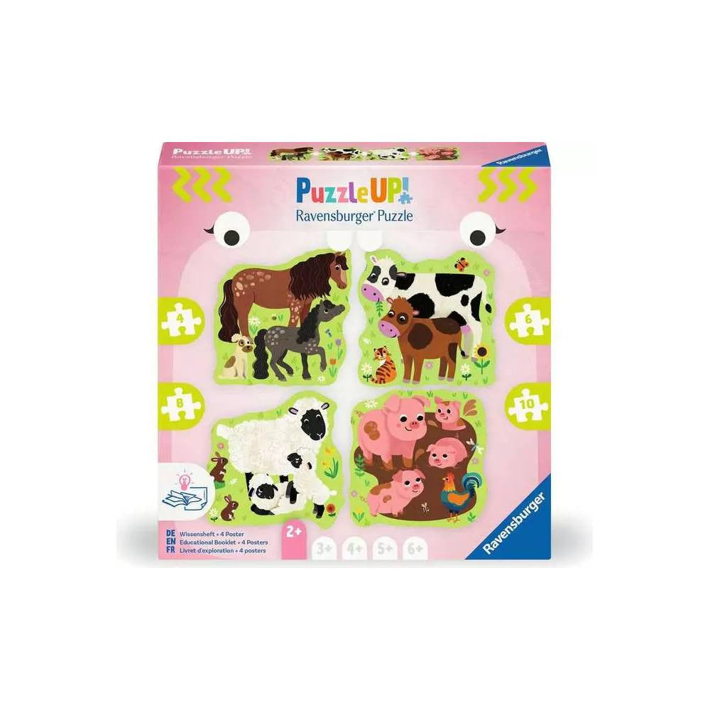 Ravensburger Puzzle Up Farm Animals 4/6/8/10 Pieces | RV12004001