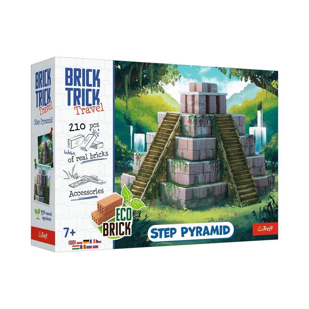 Trefl Brick Trick Travel Step Pyramid 210-Piece Building Set | 62048