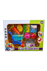 Ling Tong Toys Cut Food Shopping Cart Kitchen Play Set | LT8801-8B